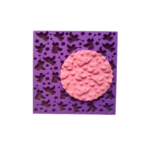 TX06 MARCADOR TEXTURA ANJOS PASTA AMERICANA CONFEITARIA BISCUIT