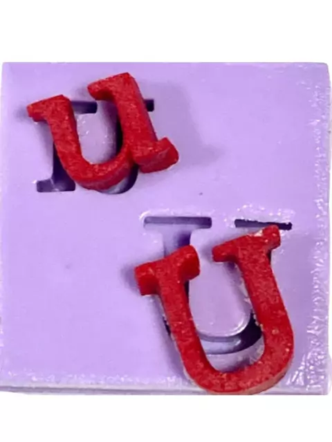 LTU Molde de silicone letra U confeitaria alfabeto para decorar