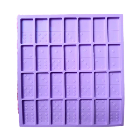 R24 MOLDE DE SILICONE RESINA DOMINÓ COMPLETO