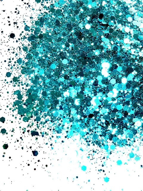 GM4 Glitter Chunky flocado Poliéster Importado resina unha 10gr - OCEAN