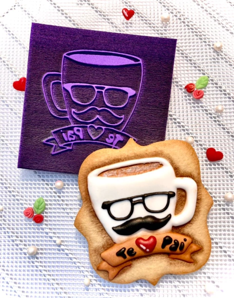 B3 Carimbo para biscoitos confeitaria artesanato dia dos pais