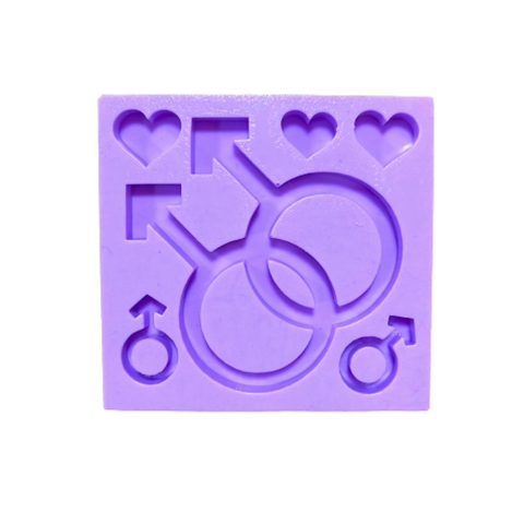 R106 Molde de silicone LGBTQIA+ chaveiro resina