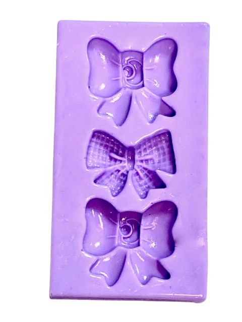 F1461 MOLDE DE SILICONE LAÇOS CONFEITARIA BISCUIT