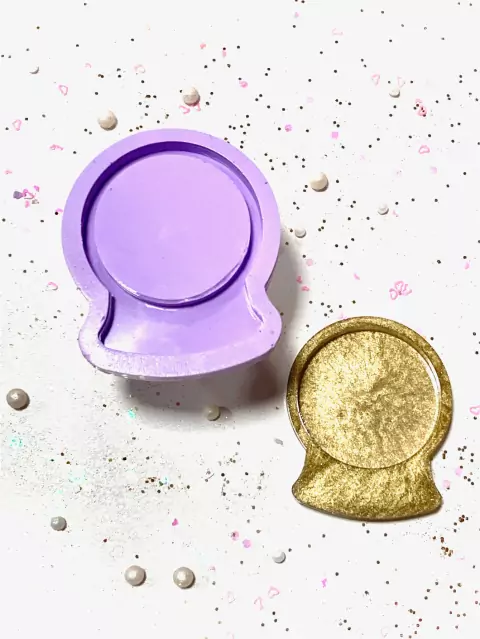 R215 Molde de silicone globo shaker natal ou foto chaveiro resina