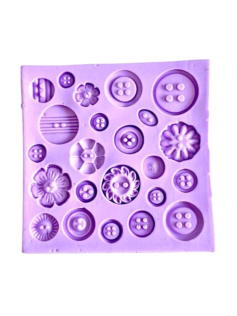 F1723 MOLDE DE SILICONE BOTÕES CONFEITARIA BISCUIT