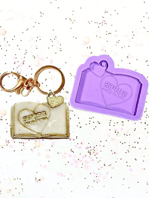 R502 MOLDE DE SILICONE SUPER PROFESSORA CHAVEIRO RESINA DECORAR