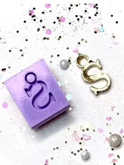 LTPS Molde de silicone pingente letra S resina decorar