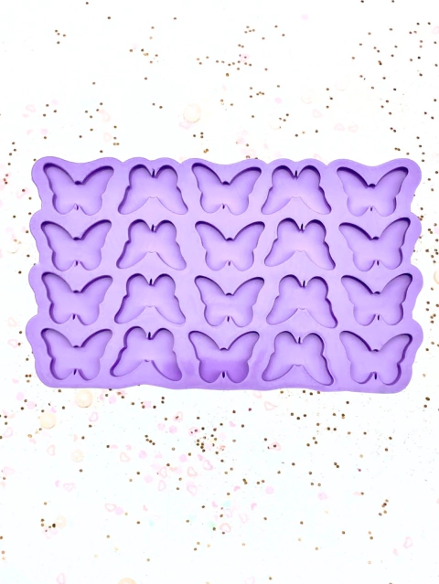 R653 Molde de silicone 20 cavidades borboletas resina decorar
