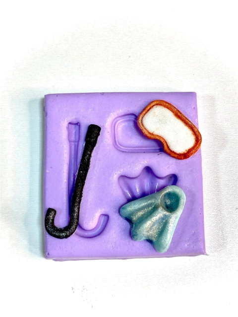 F873 MOLDE DE SILICONE ACESSÓRIOS MERGULHO CONFEITARIA ARTESANATO