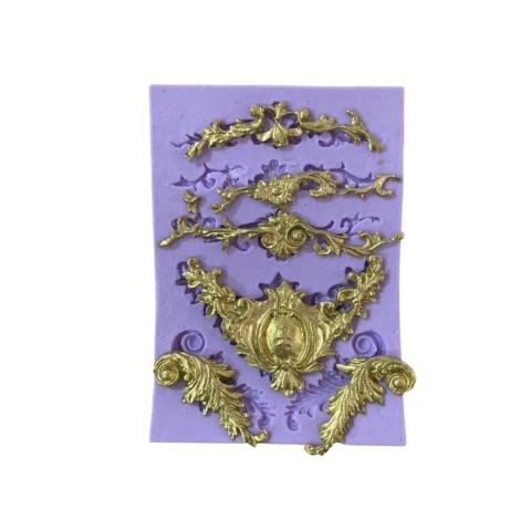 F54 MOLDE DE SILICONE ARABESCO CONFEITARIA BISCUIT