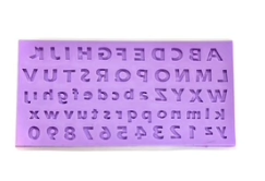F1514 MOLDE DE SILICONE ALFABETO CONFEITARIA BISCUIT