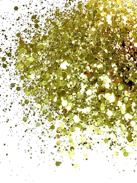 GM22 -A Glitter Chunky flocado Poliéster Importado resina unha 50gr - PINEAPPLE