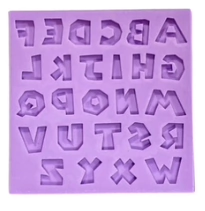 F1513 MOLDE DE SILICONE ALFABETO MARIO CONFEITARIA BISCUIT