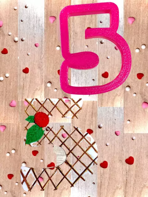 C22 cortador número 5 confeitaria pasta americana grande