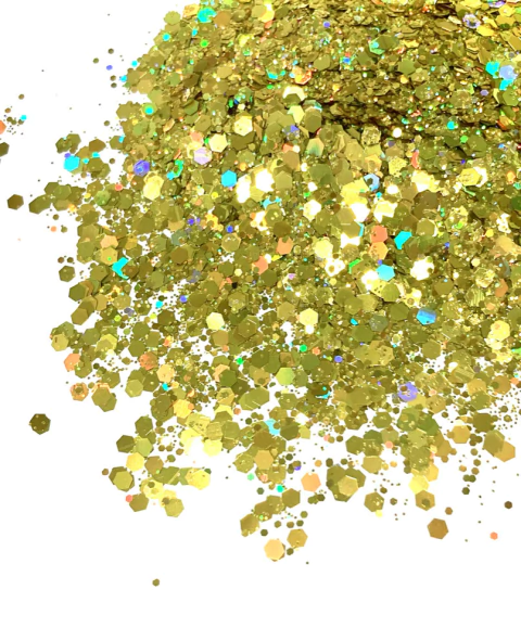 GH1 Glitter Chunky holográfico Poliéster Importado resina unha 10gr - LIME