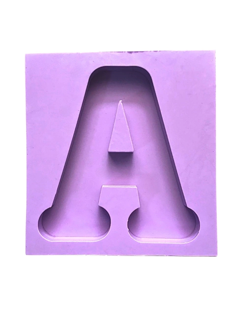 R664 Molde de silicone luminária letra A resina decorar