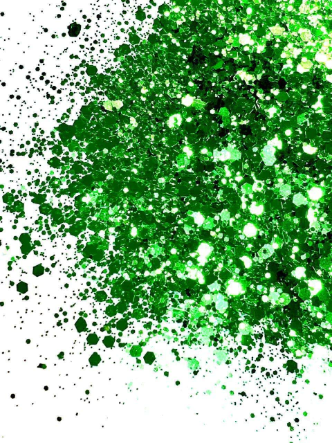 GM2 Glitter Chunky flocado Poliéster Importado resina unha 10gr - AVOCADO