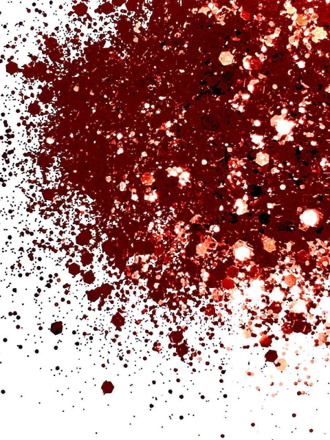 GM19 -B Glitter Chunky flocado Poliéster Importado resina unha 100gr - STRAWBERRY