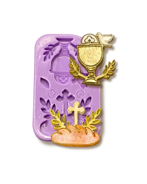F1842 MOLDE DE SILICONE RELIGIOSO CONFEITARIA BISCUIT