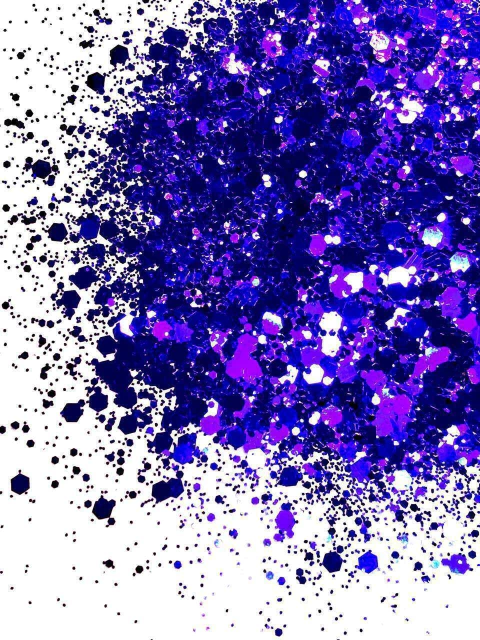 GM8-A Glitter Chunky flocado Poliéster Importado resina unha 50gr - NAVY