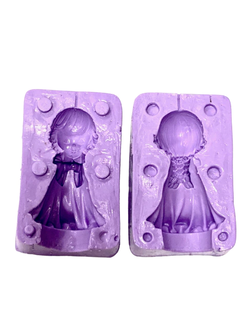 F1550 MOLDE DE SILICONE ANJO 3D MENINA CONFEITARIA BISCUIT