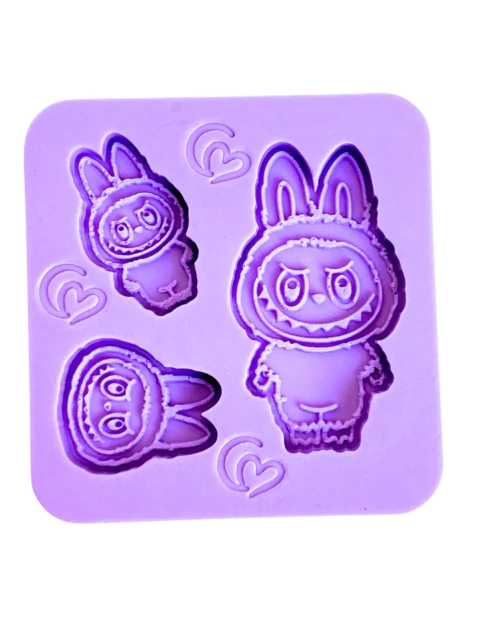 F1894 MOLDE DE SILICONE MONSTRINHO FOFO CONFEITARIA BISCUIT