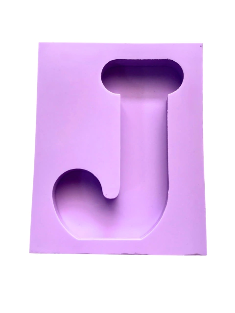 R672 Molde de silicone luminária letra J resina decorar