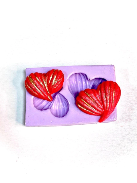 F1144 MOLDE DE SILICONE CORAÇÃO CONFEITARIA BISCUIT