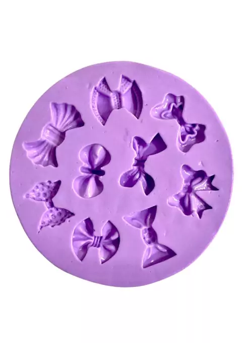 F1296 MOLDE DE SILICONE LAÇOS CONFEITARIA BISCUIT