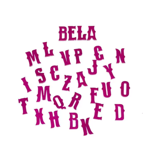 M12 MARCADOR ACRÍLICO ALFABETO CONFEITARIA BISCUIT