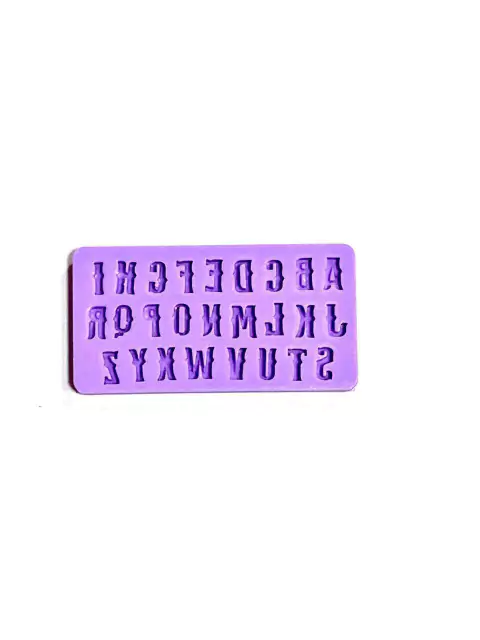 F1510 MOLDE DE SILICONE ALFABETO MINI CONFEITARIA BISCUIT