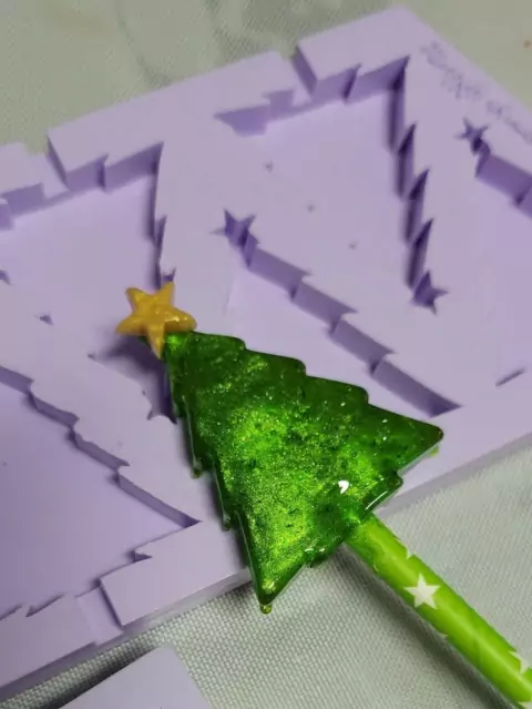 L7 Molde de silicone pirulito árvore de natal para decorar