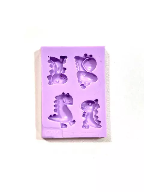 F1310 MOLDE DE SILICONE DINOSSAURO CONFEITARIA BISCUIT