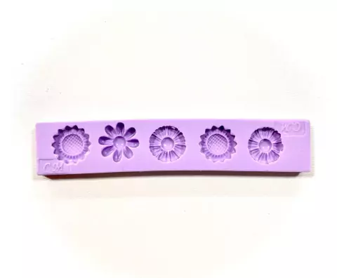 F1326 MOLDE DE SILICONE FLORES CONFEITARIA BISCUIT