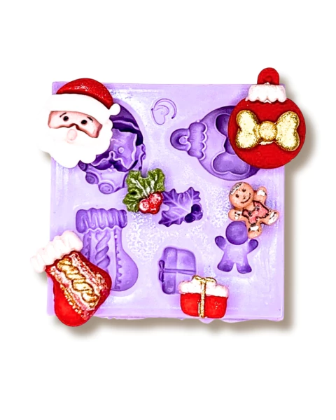 F1797 MOLDE DE SILICONE NATAL CONFEITARIA BISCUIT