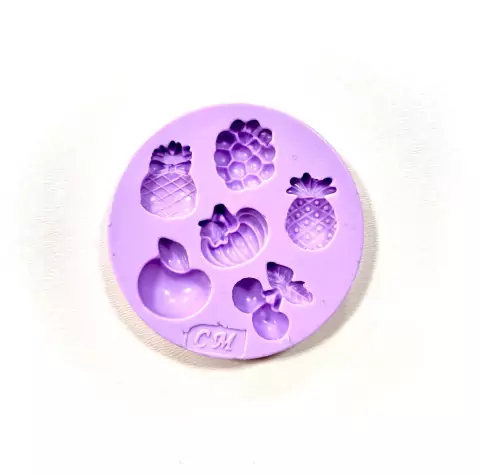 F1337 MOLDE DE SILICONE FRUTAS CONFEITARIA BISCUIT