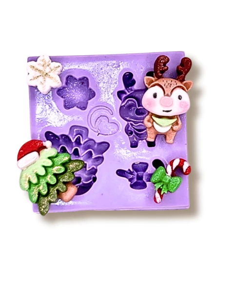 F1799 MOLDE DE SILICONE NATAL CONFEITARIA BISCUIT