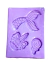 F1422 MOLDE DE SILICONE CAUDA DE SEREIA UNICORNIO E PIRULITO CONFEITARIA BISCUIT