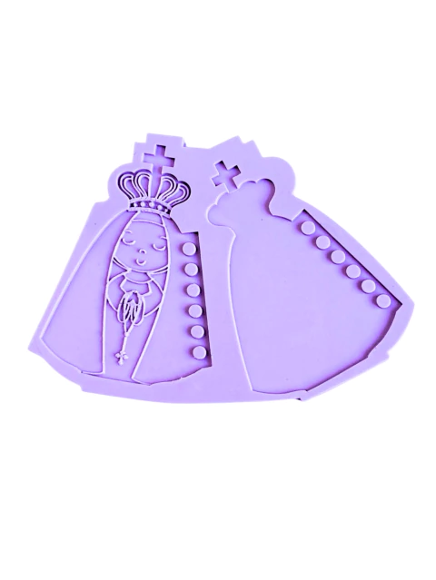 R733 Molde de silicone Mini Caderno Nossa Senhora resina decorar