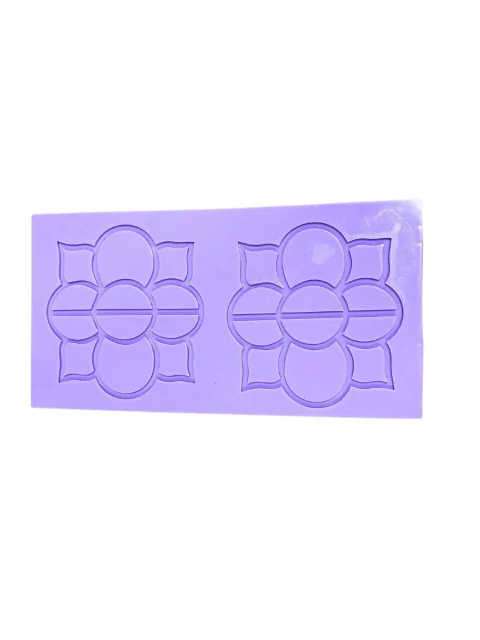 F1635 MOLDE DE SILICONE TUILE CONFEITARIA BISCUIT