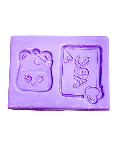 F1417 MOLDE DE SILICONE ESCOLAR DIA DOS PROF. CONFEITARIA BISCUIT