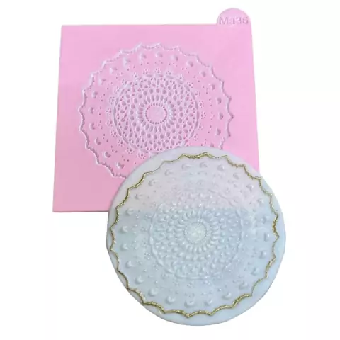 MA36 marcador acrílico renda confeitaria biscuit