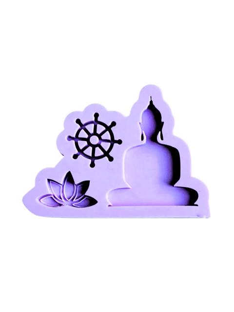 R712 Molde de silicone chaveiro Buda Exotérico resina decorar