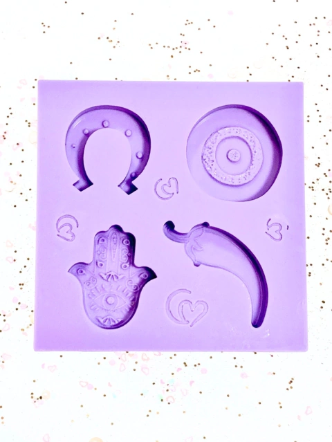 R660 Molde de silicone pimenta mão fátima olho ferradura resina decorar