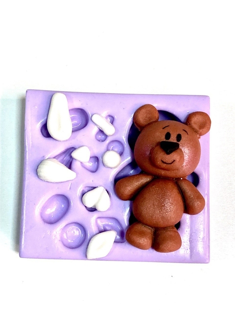 F1162 MOLDE DE SILICONE CORPO URSO CONFEITARIA BISCUIT