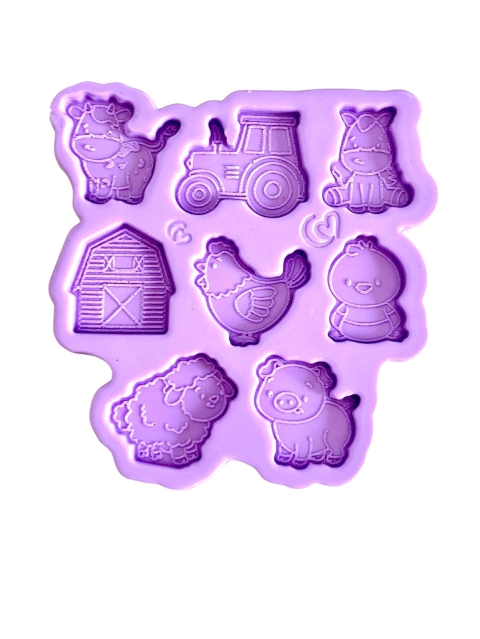 F1718 MOLDE DE SILICONE FAZENDINHA CONFEITARIA BISCUIT