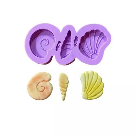 F1214 MOLDE DE SILICONE FUNDO DO MAR CONFEITARIA BISCUIT