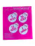 PP32 Kit com 4 mini estêncils 9 a 12 meses para confeitaria e artesanato.