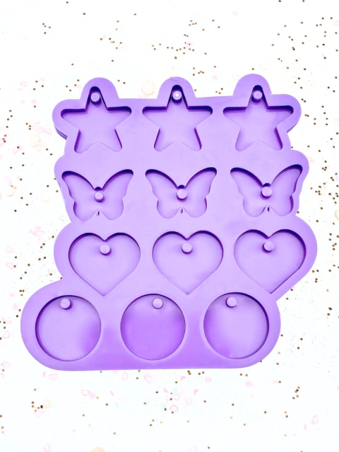 R652 Molde de silicone pingentes diversos resina decorar