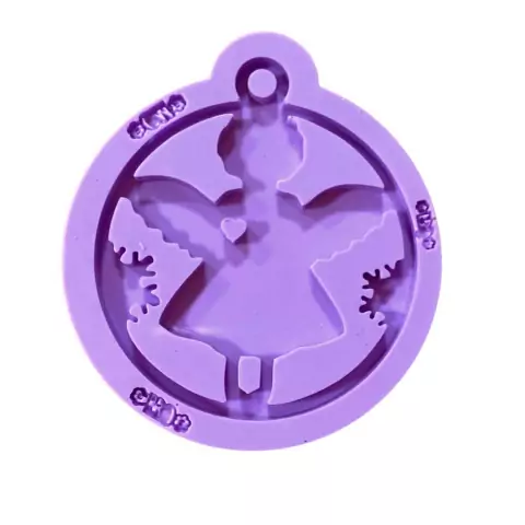 R301 Molde de silicone natal enfeite árvore anjo resina decorar